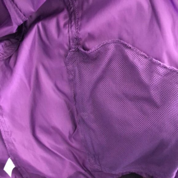 Xersion Cropped Rain Coat Jacket Water Resistant Bright Purple Sz.S-M New - Picture 11 of 11